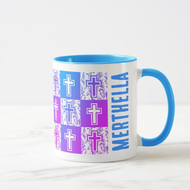 Mug Croix de Pâques chrétienne personnalisée (Droite)