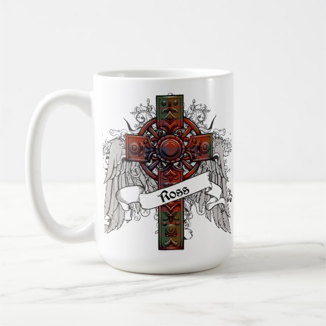 Mug Croix de tartan de Ross (Gauche)