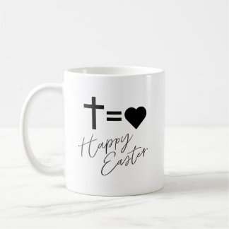 Mug Croix minimaliste et décoration de Pâques en forme