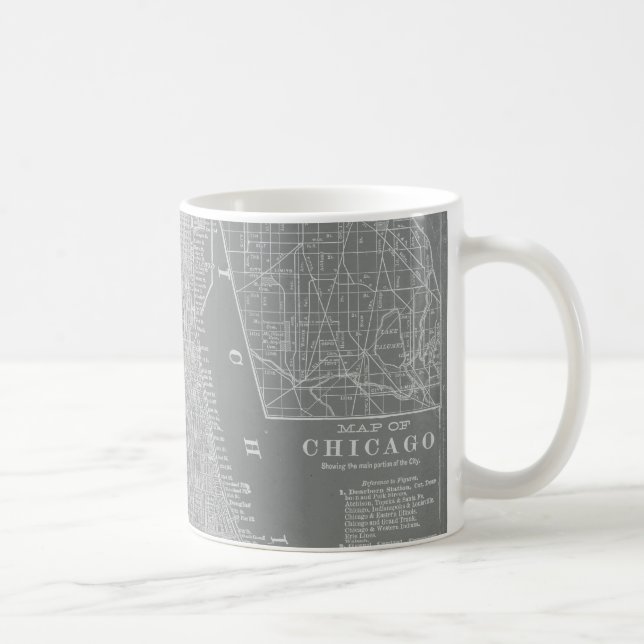Mug Croquis de Chicago City Map (Droite)