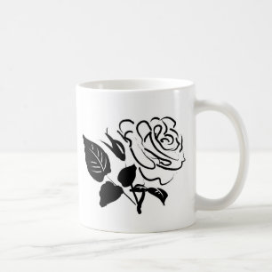 Mug Croquis rose et Feuille