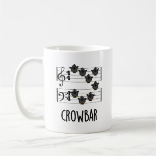 Mug Crow Bar Musique Drôle Pun Oiseau