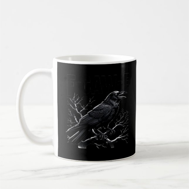Mug Crow, F-Caw-F Funny Bird Minimal Clean (Gauche)