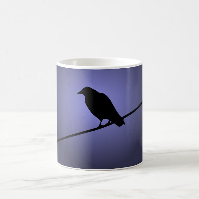 Mug Crow sur fil de téléphone (Centre)