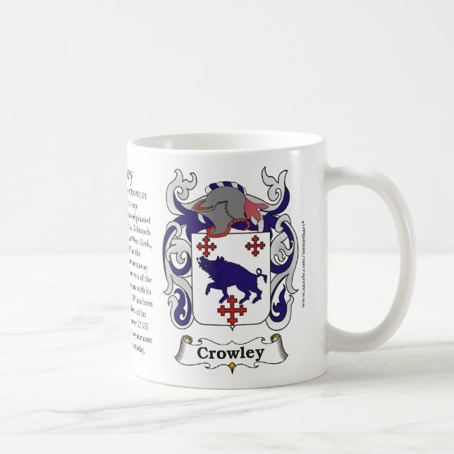 Mug Crowley, origine, signification et la crête (Droite)