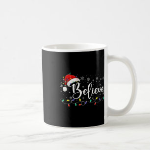 Mug Croyez Noël Lumières Rouge Noël Chapeau Noël Famil