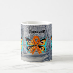 Mug CRPS RSD Warrior Survivor Ribbon Butterfly Fire