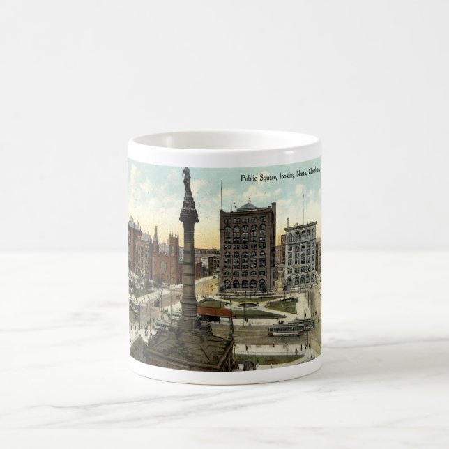 Mug Cru 1910 de Cleveland Ohio de place publique (Centre)