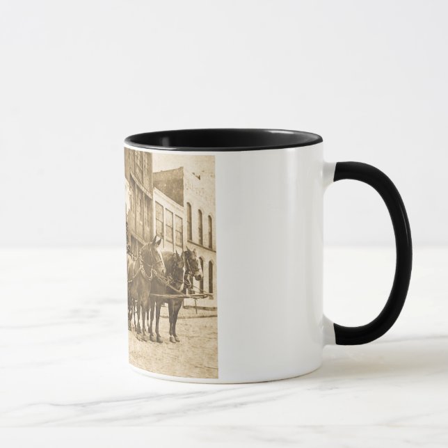 Mug Cru hippomobile de pompe à incendie (Droite)