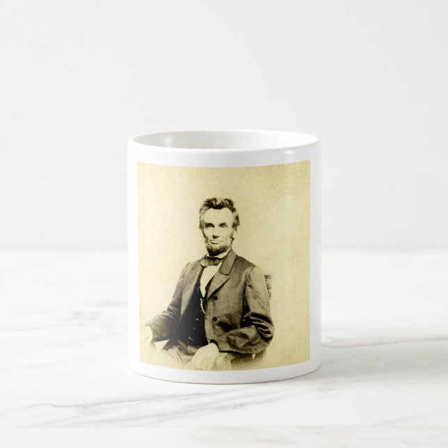 Mug CRU RARE du Président Abraham Lincoln STEREOVIEW (Centre)