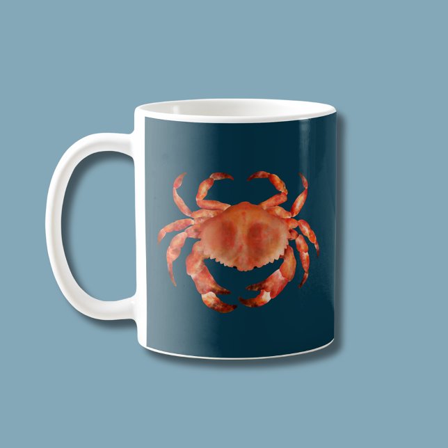 Mug Crustacé de crabe (Brown crab coastal crustacean coffee mug)