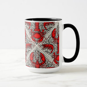 Mug Crustacés en rouge, noir et ivoire