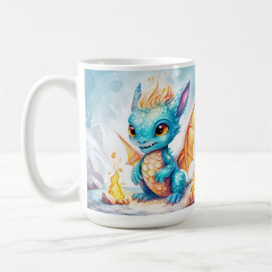Mug Crystalized Cute Baby Dragon Bleu Bleu Bébé