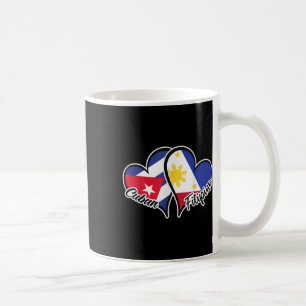 Mug Cuba Philippines Drapeau Coeur moitié Cubain demi