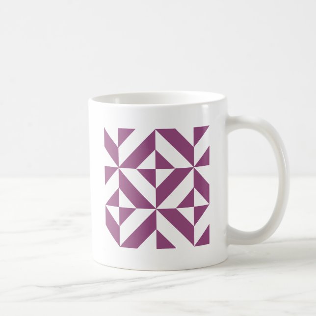 Mug Cube Déco géométrique violet chaud (Droite)