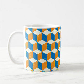 Mug Cubes isométriques rétro, illusion géométrique