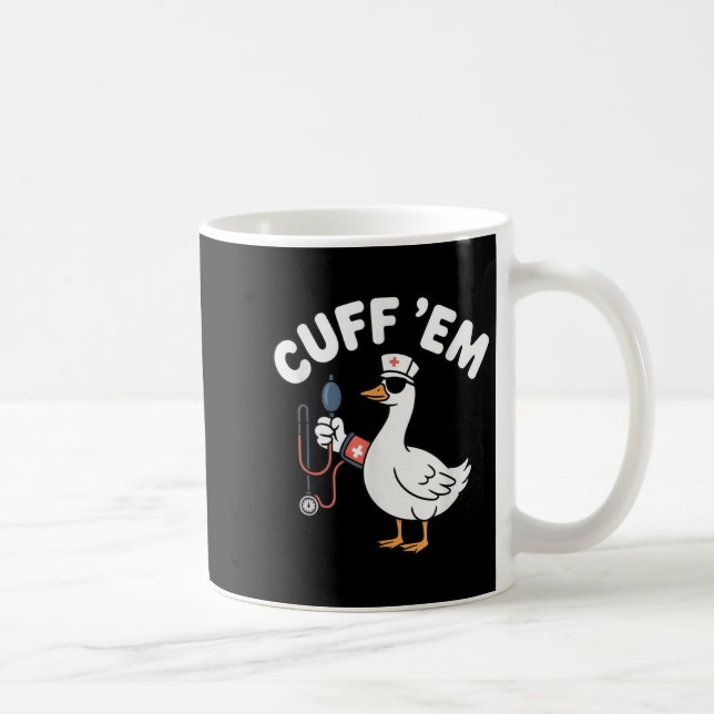 Mug Cuff & #39 ; em Soins infirmiers d'oie Funny Soins (Droite)