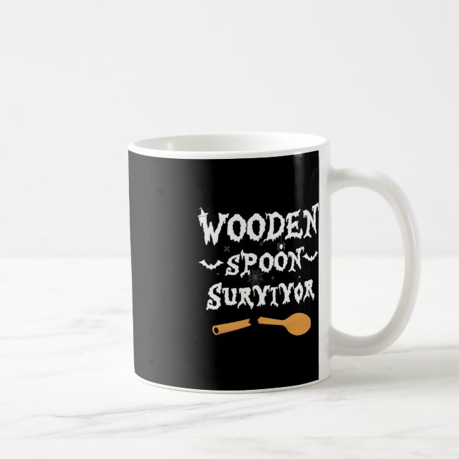 Mug Cuillère en bois Survivant Drôle Costume Halloween (Droite)