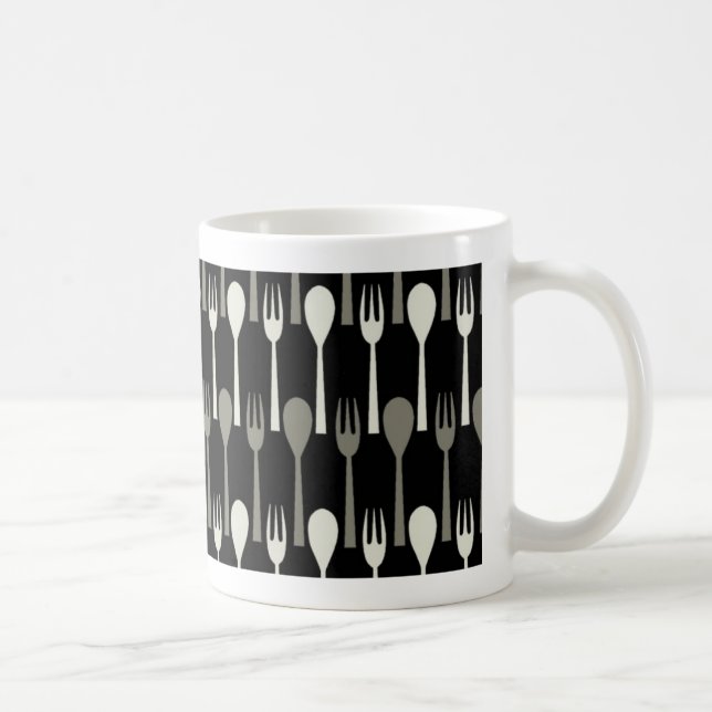 Mug Cuillère et fourchette - insecte noir (Droite)