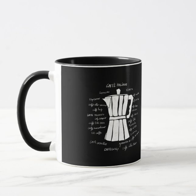 Mug Cuisine art Italien Espresso café moka pot (Gauche)