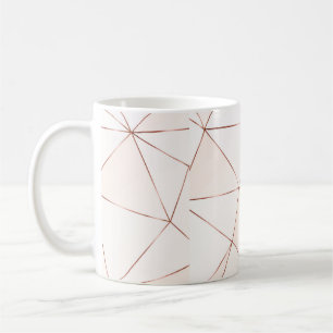 Mug Cuivre texture polygonale métallique avec brillant