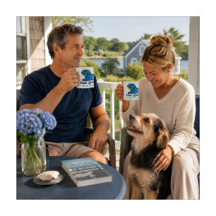 Mug Culotte Imprimée Silhouette de Chien Mignon et Mar