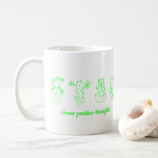 Mug Cultiver des fleurs de pensées positives Minimalis