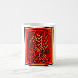 Mug Cuna Indian Tribal Lobster Squelette