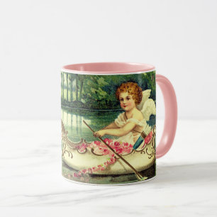 MUG CUPID VALENTINE, PULSÉ PAR DES SWANS, SCEAU DE CIR