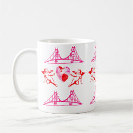 Mug Cupides roses de San Francisco