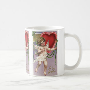 Mug Cupidon de la Saint-Valentin victorienne vintage a
