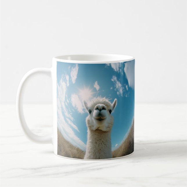 Mug Curieux Alpaca sous le soleil (Gauche)
