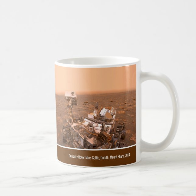 Mug Curiosity Rover Mars Dusty Selfie au Mont Sharp (Droite)