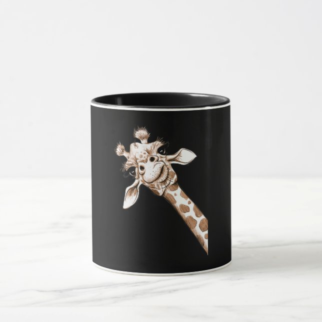 Mug Curious Giraffe Funny Zoo Animal Costume Cadeau (Centre)