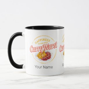 Mug Currywurst Saucisse rétro Vintage frites