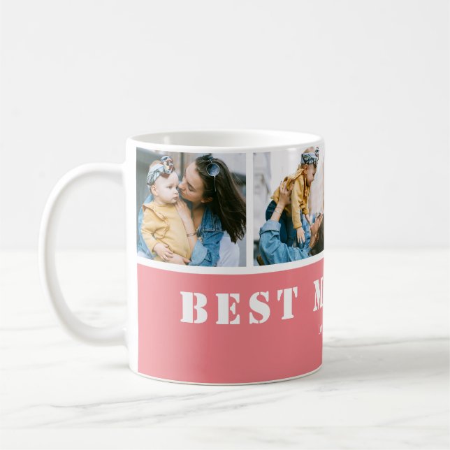 Mug Custom 4 Photo Best Mom Ever (Gauche)