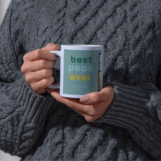 Mug Custom Best Papa Framework with Heartfelt Message