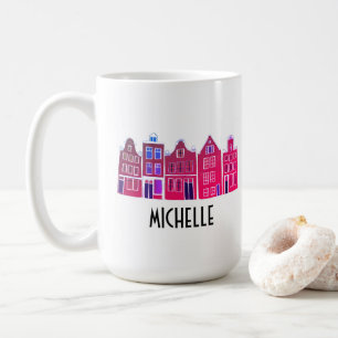 Mug CUSTOM Canal Houses Row Amsterdam Holland Dutch