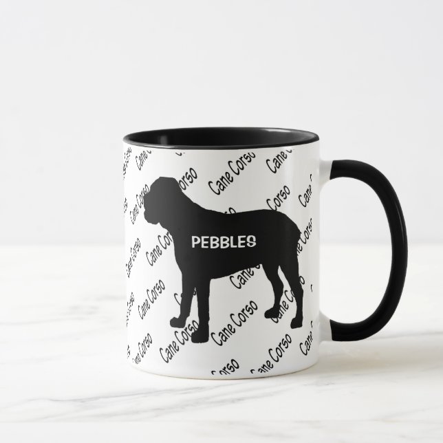 Mug CUSTOM Cane Corso Dog Silhouette (Droite)
