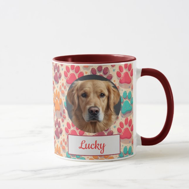 Mug Custom Chien Maman, Chien Papa, Personnaliser Cade (Droite)