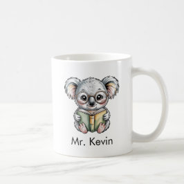 Mug Custom Cute Baby Koala Reading a Book