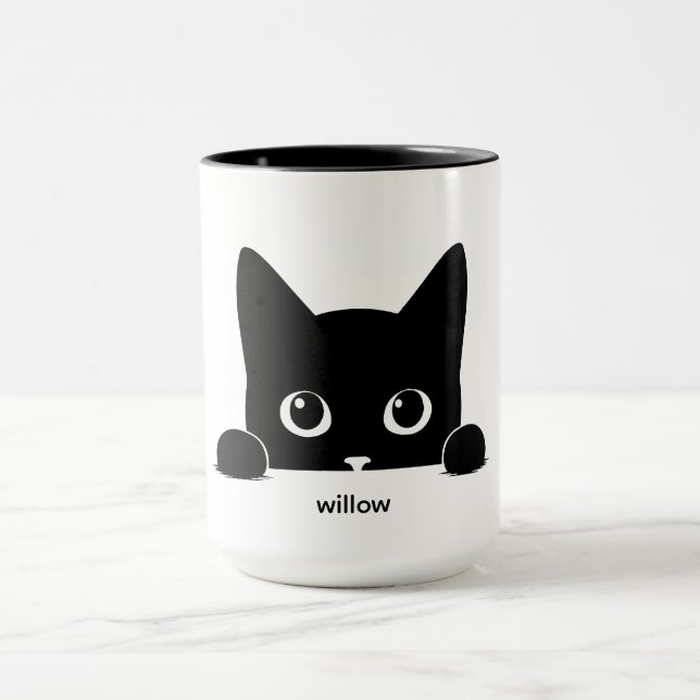 Mug Custom Cute Cat Pet Name (Centre)