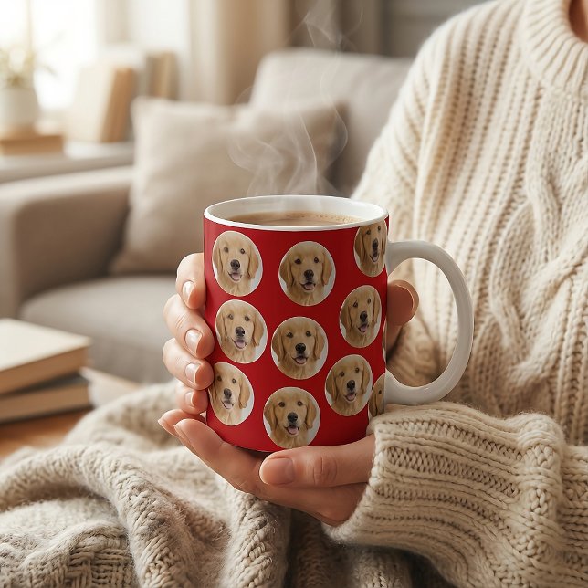 Mug Custom Dog Photo | Cute Personalized Red  (Créateur téléchargé)