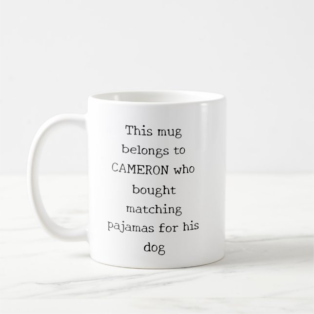 Mug Custom Funny Quote Christmas Holiday Dog Lovers (Gauche)