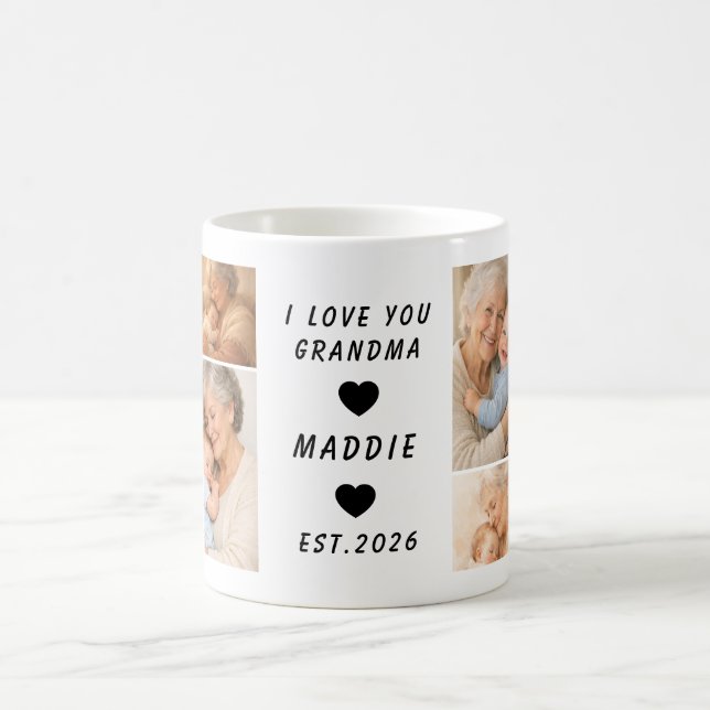 Mug Custom Grandma Photo Collage | Grandparents Day (Centre)