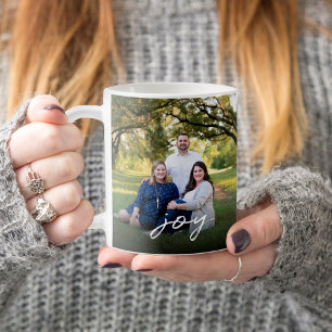 Mug Custom Joy Famille 2 Photo 2 côtés Année Noël