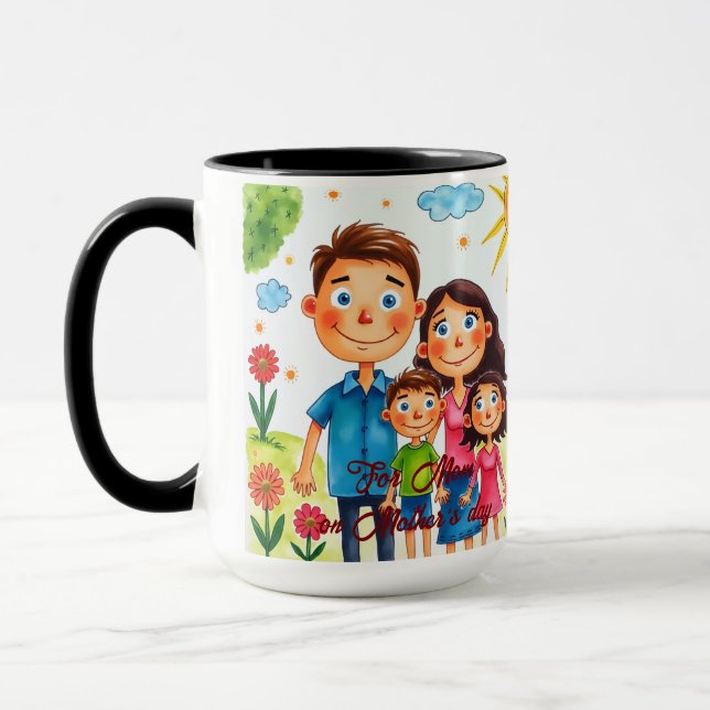 Mug Custom Kids Artwork  Personalized Keepsake Gift (Gauche)