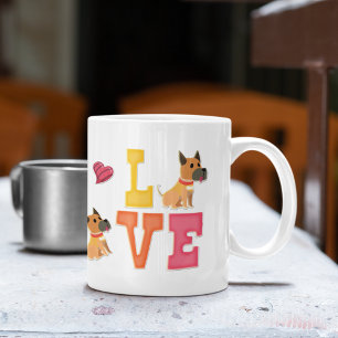 Mug Custom mignon Saint Valentin's Day Great Dane Amou