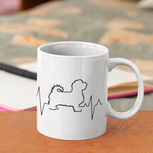 Mug Custom mignonne Saint Valentin thème Chien maltais (Créateur téléchargé)