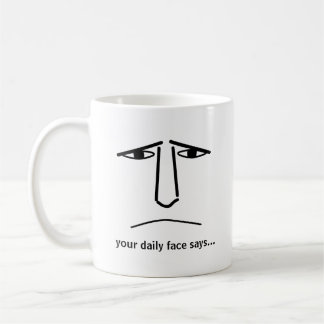 Mug Custom Minimalist Expression Design Man Face